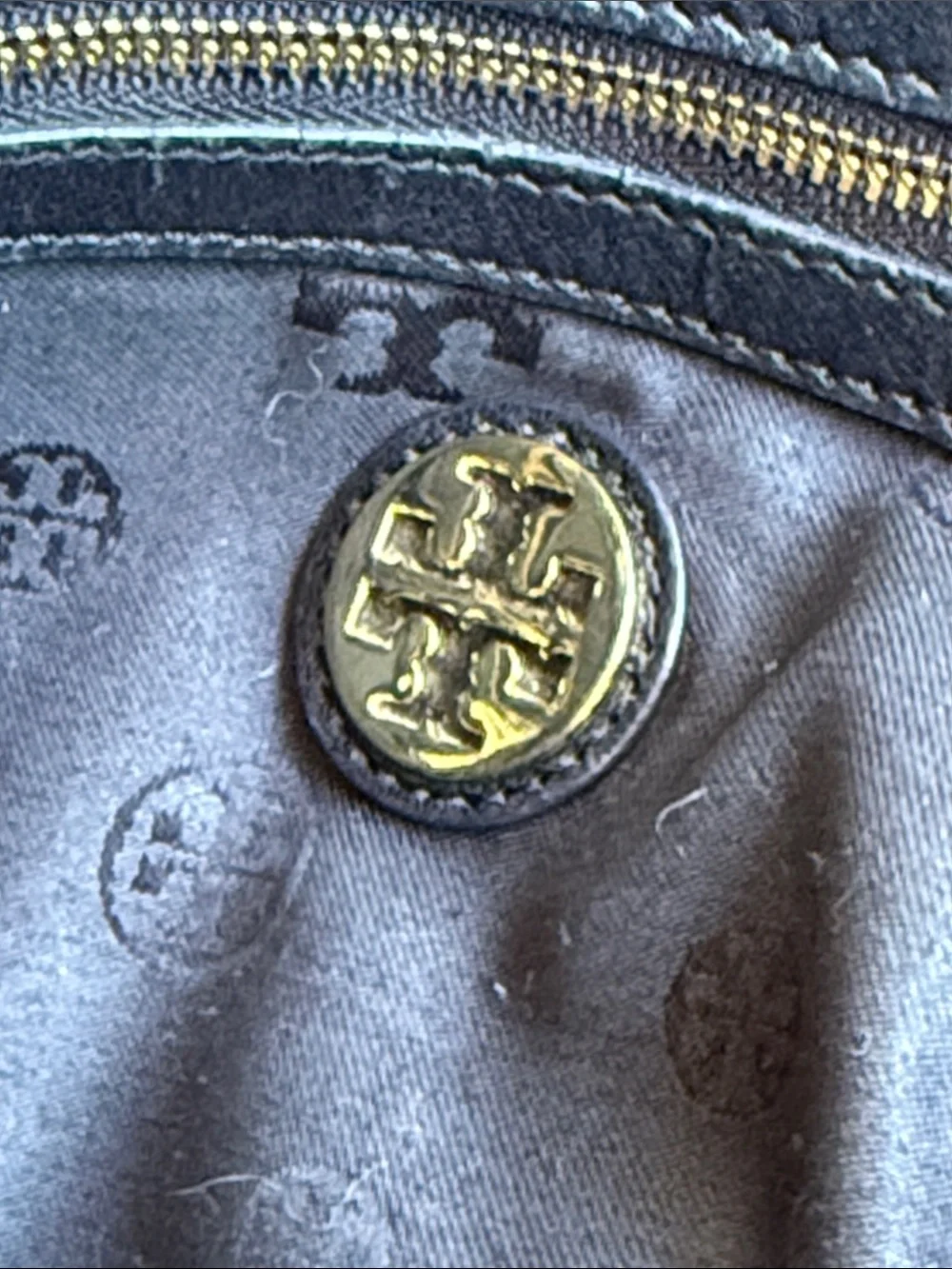 Tory Burch Black Quilted Leather Marion Tote Gold Hardware Bag Purse Luxury
